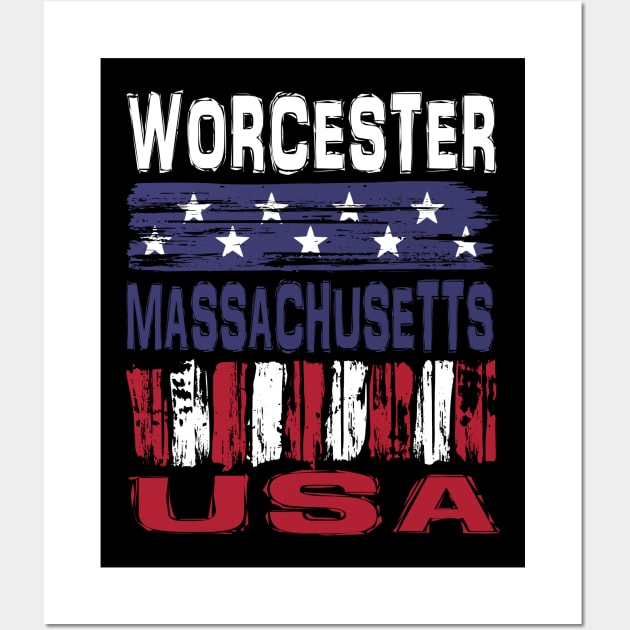 Worcester Massachusetts USA T-Shirt Wall Art by Nerd_art